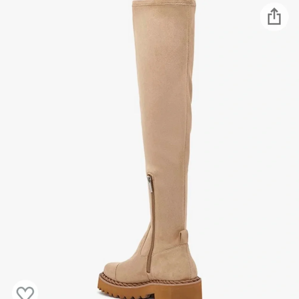 Vince Camuto Over The Knee Melleya Boot Rubber Sole tortilla Color size 6.5
